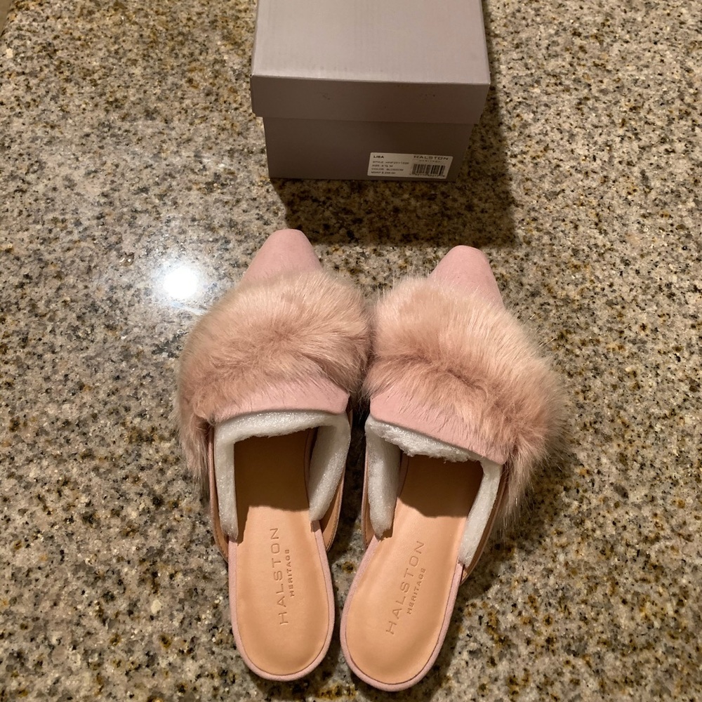 Suede Mules, Halston Heritage